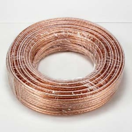 BESTLINK NETWARE Polarized Speaker Wire Coil CCA 14AWG/2- 50ft- Clear Jacket 203610